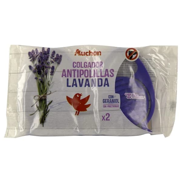 PRODUCTO ALCAMPO Colgador antipolillas con aroma a lavanda 2 uds. - 1 ud - Imagen del producto en Findit