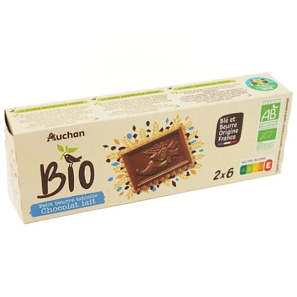 PRODUCTO ALCAMPO Bio Galletas de mantequilla con chocolate con leche ecologico 150 g. - 0.15 kg - Imagen del producto en Findit