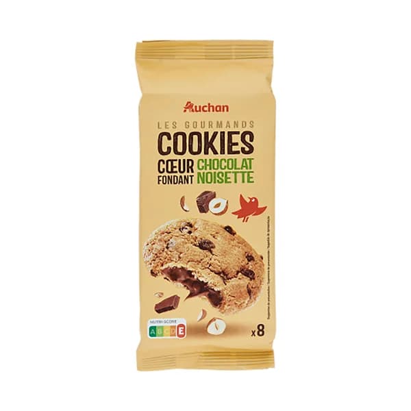 PRODUCTO ALCAMPO Les Gourmands Galletas cookies rellena de chocolate foundant y avellanas 200 g. - 0.2 kg - Imagen del producto en Findit