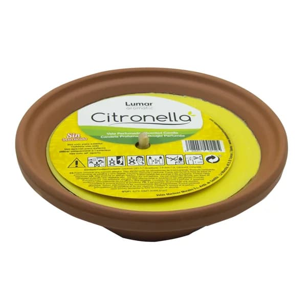 LUMAR Plato de terracota con citronela. - 1 ud - Imagen del producto en Findit