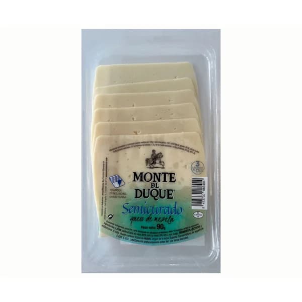 MONTE DEL DUQUE Queso en lonchas mezcla semicurado 90 g. - 0.09 kg - Imagen del producto en Findit