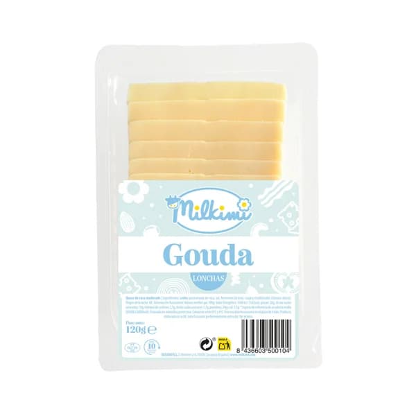 MILKIMI Lonchas de queso gouda 120 g. - 0.12 kg - Imagen del producto en Findit