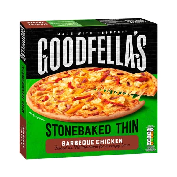 GOODFELLA´S Pizza congelada de pollo a la barbacoa, cocida en horno de piedra 385 g. - 0.39 kg - Imagen del producto en Findit