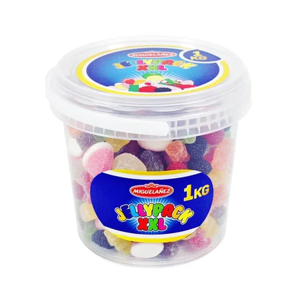 MIGUELAÑEZ Gominola suave sabor a frutas JELLYPACK XXL MIGUELAÑEZ tarro 1 kg. - 1 kg - Imagen del producto en Findit