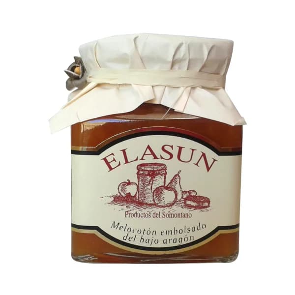 ELASUN Mermelada de melocotón bajo aragón ELASUN 350 g. - 0.35 kg - Imagen del producto en Findit