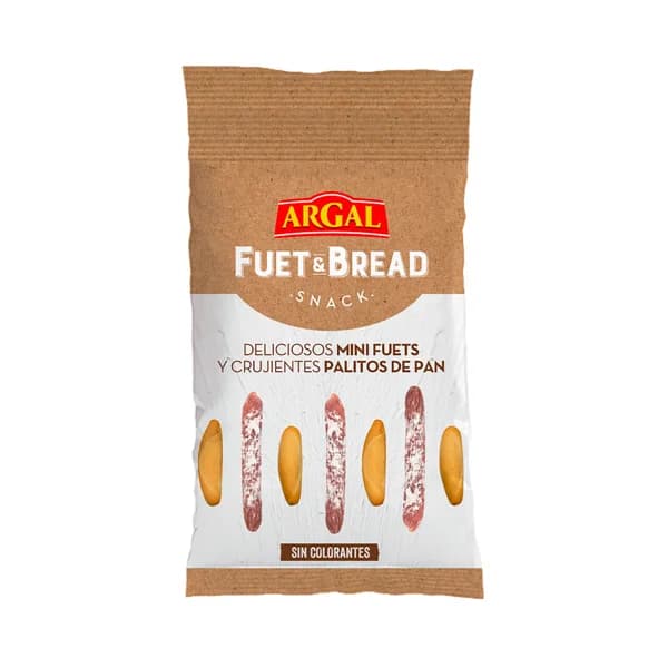 ARGAL Mii fuets con palitos crujientes de pan ARGAL Fuet & bread 34 g. - 1 ud - Imagen del producto en Findit