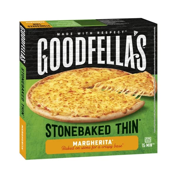 GOODFELLA´S Pizza congelada margarita, con base fina y crujiente cocida en piedra 345 g. - 0.35 kg - Imagen del producto en Findit