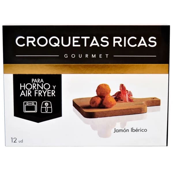 CROQUETAS RICAS Croquetas de jamón ibérico ideales para horno o airfryer 300 g. - 0.3 kg - Imagen del producto en Findit