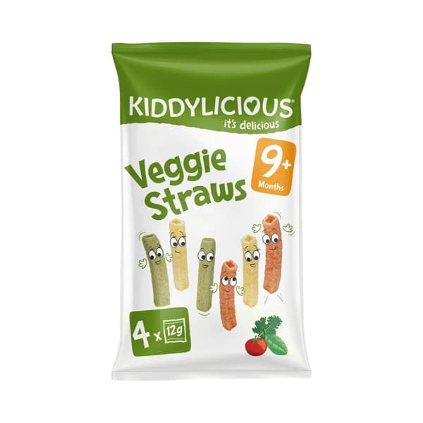 KIDDYLICIOUS Snacks de patata, arroz y guisantes ecológicos, a partir de 9 meses 4 x 120 g. - 1 ud - Imagen del producto en Findit