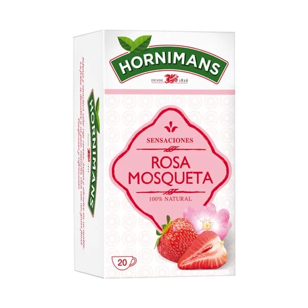 HORNIMANS Infusión rosa mosqueta con sabor a fresa 20 uds. 40 g. - 1 ud - Imagen del producto en Findit