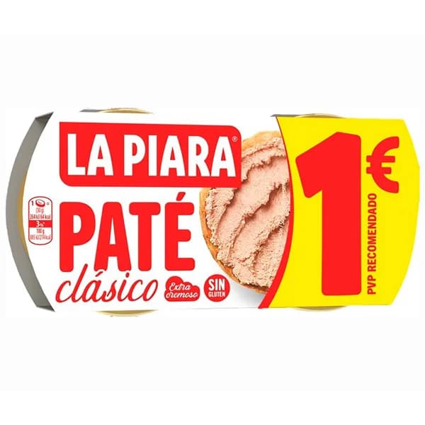 LA PIARA Paté clásico 2 x 75 gr. - 0.15 kg - Imagen del producto en Findit