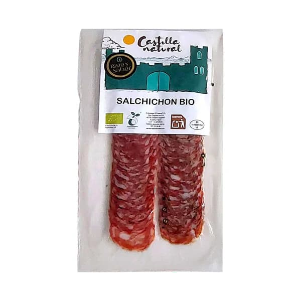 RAZA Y SABOR Castilla natural Salchichón ecológico cortado en lonchas 70 g. - 0.07 kg - Imagen del producto en Findit