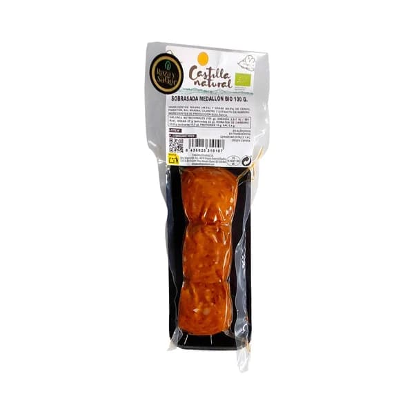 RAZA Y SABOR Sobrasada ecológica en medallones 100 g. - 0.1 kg - Imagen del producto en Findit