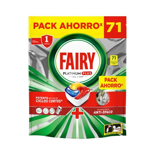 FAIRY Lavavajillas máquina platinum plus 71 ds 1268 g. - 1.27 kg - Imagen del producto en Findit