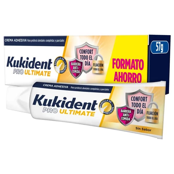 KUKIDENT Pro ultimate Crema adhesiva para prótesis dental completas y parciales, sin sabor 57 g. - 0.06 kg - Imagen del producto en Findit