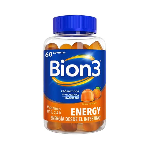 BION 3 Energy Complemento nutricional con vitaminas y magnesio, sabor naranja 60 uds. - 1 ud - Imagen del producto en Findit