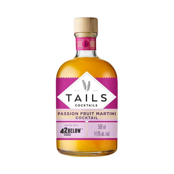TAILS Cocktail de fruta de la pasión, limón, vodka 42 Below y un toque de vainilla TAILS botella de 50 cl. - 0.5 l - Imagen del producto en Findit