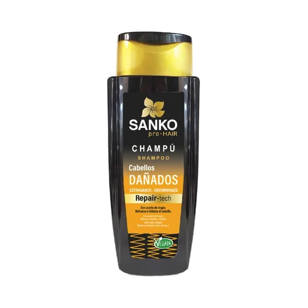 SANKO Repair tech Champú hidratante y reforzante con aceite de Argán para cabellos dañados 270 ml. - 0.27 l - Imagen del producto en Findit