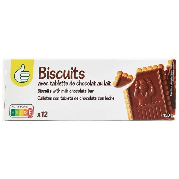 PRODUCTO ECONÓMICO ALCAMPO Galletas tableta chocolate con leche p 150 g. - 0.15 kg - Imagen del producto en Findit