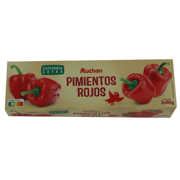PRODUCTO ALCAMPO Pimientos rojos de categoría extra pack 3 uds. x 60 g. - 0.18 kg - Imagen del producto en Findit