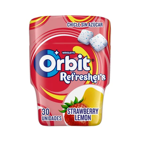 ORBIT Refreshers Chicles de sabor a fresa y limón, 30 uds, 67 g. - 0.07 kg - Imagen del producto en Findit