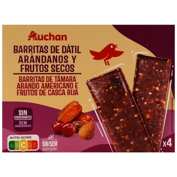 PRODUCTO ALCAMPO Barrita de arándonos y frutos secos 120 g. - 0.12 kg - Imagen del producto en Findit