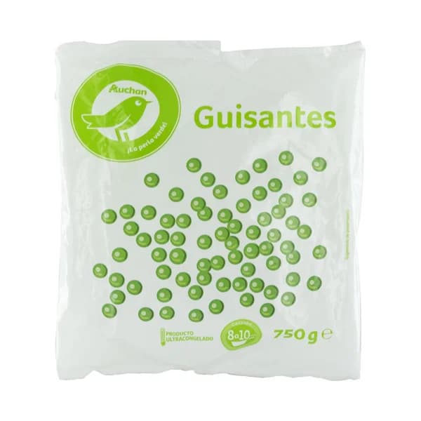 PRODUCTO ECONÓMICO ALCAMPO Guisantes ultracongelados PRODUCTO ECONÓMICO ALCAMPO 750 g. - 0.75 kg - Imagen del producto en Findit