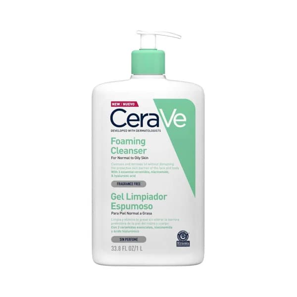 CERAVE Gel limpiador espumoso para pieles normales a grasas 1 l. - 1 l - Imagen del producto en Findit