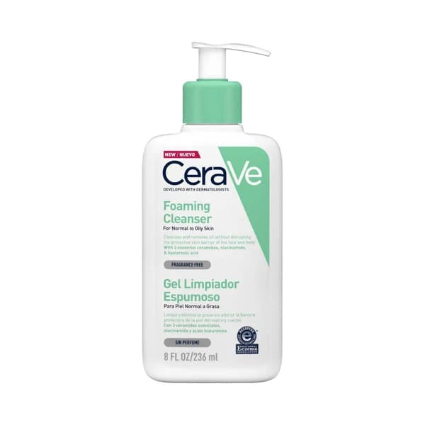 CERAVE Gel limpiador espumoso para pieles normales a grasas 236 ml - 0.24 l - Imagen del producto en Findit