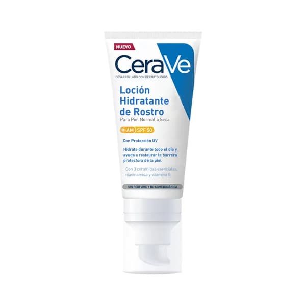 CERAVE Loción facial hidratante sin perfume, con FPS 50, para pieles normales a secas 52 ml. - 0.05 l - Imagen del producto en Findit