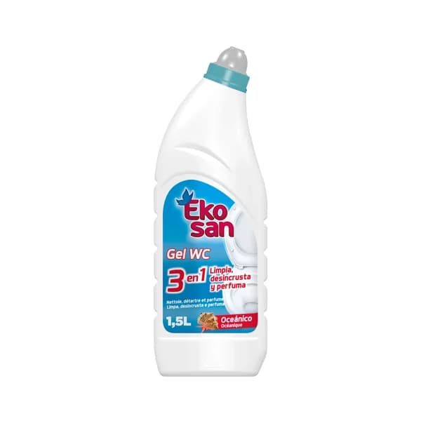 EKOSAN Oceánico Gel para el WC, 3 en 1 limpia, desincrusta y perfuma, 1,5 l. - 1.5 l - Imagen del producto en Findit