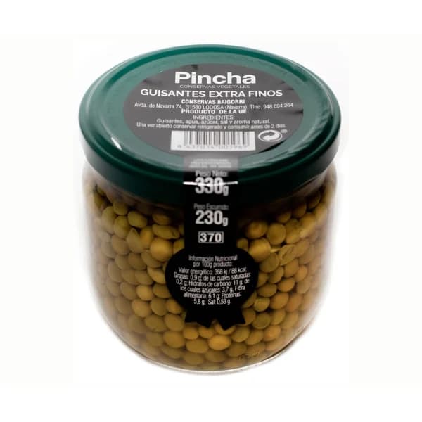 PINCHA Guisantes extra finos 230 g. - 0.23 kg - Imagen del producto en Findit