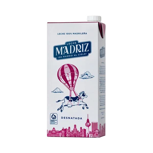 MADRIZ Leche de vaca desnatada de origen 100% madrileña 1 l. - 1 l - Imagen del producto en Findit