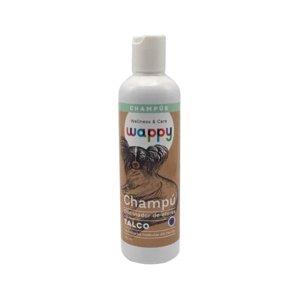 WAPPY Champú para perro eliminador de olores con aroma a talco, 250 ml. - 0.25 l - Imagen del producto en Findit