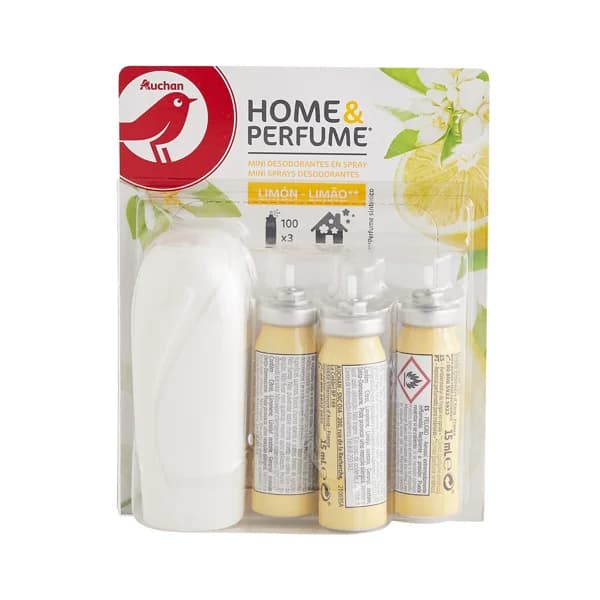 PRODUCTO ALCAMPO Ambientador mini spray + 3 recambios, fragancia limón PRODUCTO ALCAMPO 3 uds. x 15 ml- - 1 ud - Imagen del producto en Findit