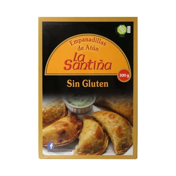 LA SANTIÑA Empanadillas rellenas de atún y elaboradas sin gluten 300 g. - 0.3 kg - Imagen del producto en Findit