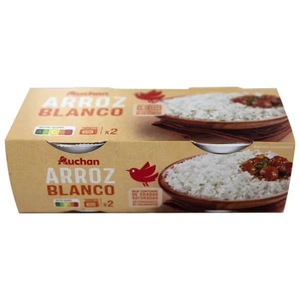 PRODUCTO ALCAMPO Arroz blanco redondo cocido (vasito microondas), listo para calentar y comer 2 x 125 g. - 0.25 kg - Imagen del producto en Findit