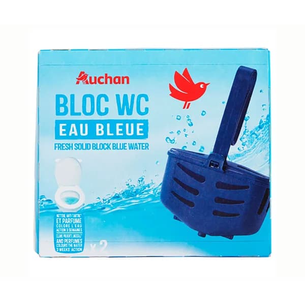 PRODUCTO ALCAMPO Pastillas WC Agua Azul, limpieza fresaca PRODUCTO ALCAMPO 2 uds. x 40 g. - 0.08 kg - Imagen del producto en Findit