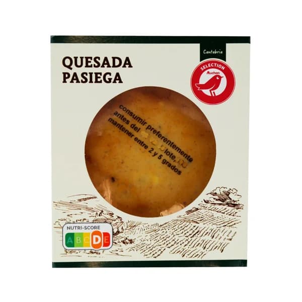 AUCHAN Quesada pasiega elaborada de forma tradicional en Cantabria 140 g. Producto Alcampo - 0.14 kg - Imagen del producto en Findit