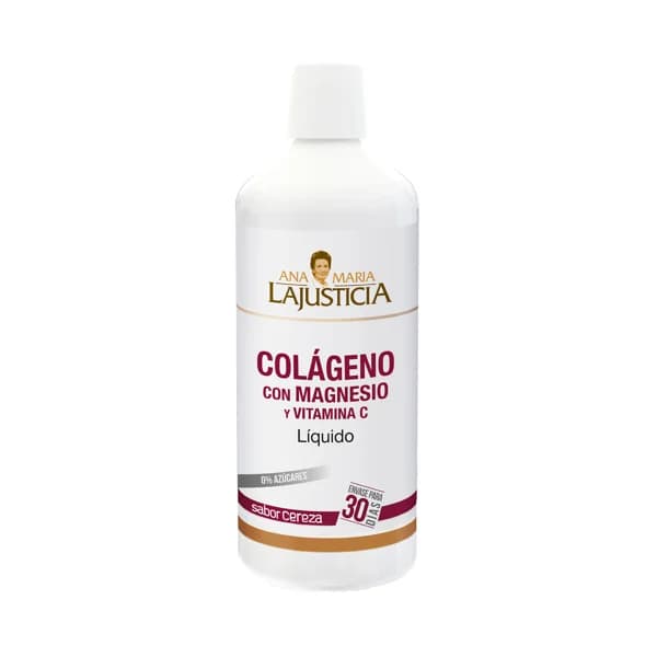 ANA MARIA LAJUSTICIA Complemento alimenticio a base de colágeno líquido, magnesio y vitamina C, con sabor a cereza ANA MARIA LAJUSTICIA 1 l. - 1 l - Imagen del producto en Findit
