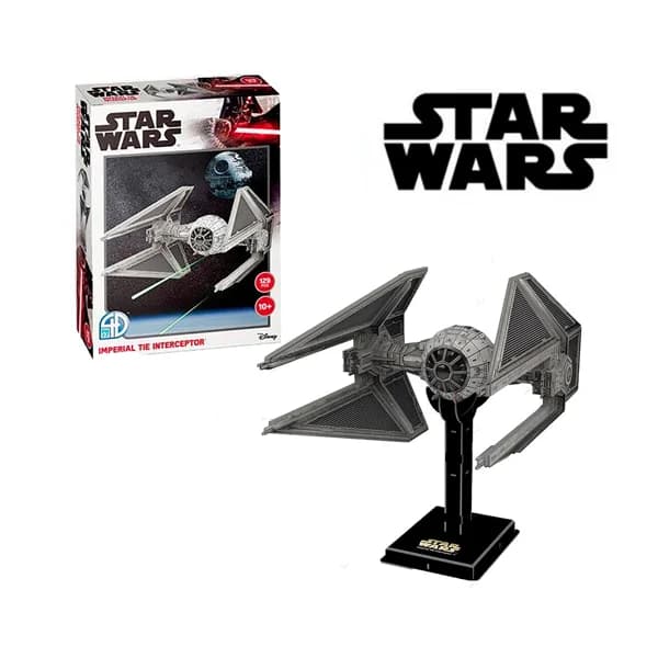 Puzzle 3D Interceptor TIE Star Wars de 129 piezas. - 1 ud - Imagen del producto en Findit