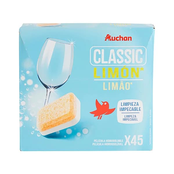 PRODUCTO ALCAMPO Detergente para lavavajillas máquina concentrado PRODUCTO ALCAMPO 45 uds. x 10 g. - 1 ud - Imagen del producto en Findit