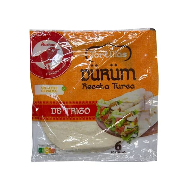 PRODUCTO ALCAMPO Tortilla Durum PRODUCTO ALCAMPO 6 uds, 378 g. - 0.38 kg - Imagen del producto en Findit