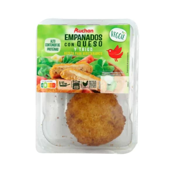 AUCHAN Empanados de trigo, lino y queso Veggie 2 x 100 g. Producto Alcampo - 0.2 kg - Imagen del producto en Findit