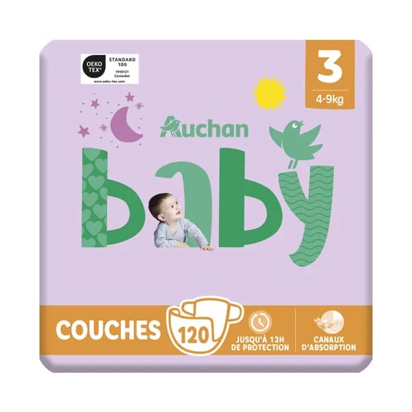 PRODUCTO ALCAMPO Baby Pañales talla 3 (4-9 kg) 120 uds. - 1 ud - Imagen del producto en Findit
