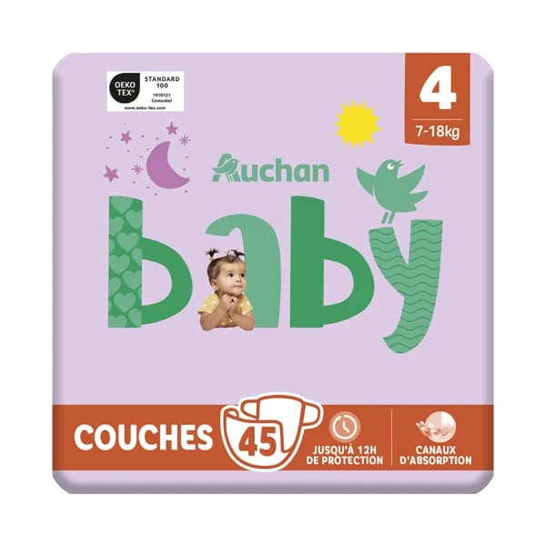 PRODUCTO ALCAMPO Baby Pañales talla 4 (7-18 kg) 45 uds. - 1 ud - Imagen del producto en Findit