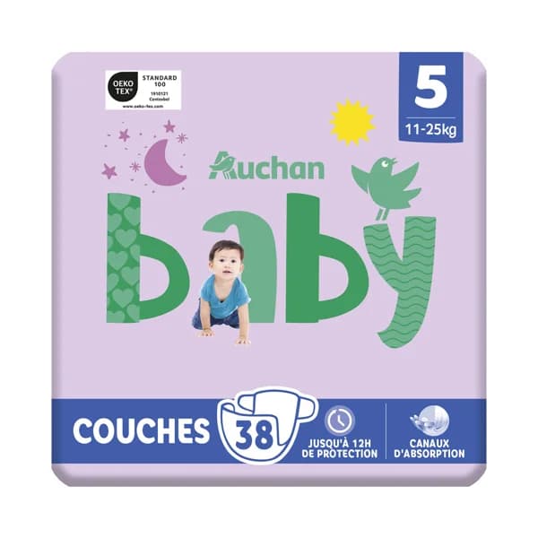 PRODUCTO ALCAMPO Baby Pañales talla 5 (11-25 kg) 38 uds. - 1 ud - Imagen del producto en Findit