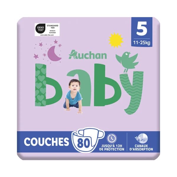 PRODUCTO ALCAMPO Baby Pañales talla 5 (11-25 kg) 80 uds. - 1 ud - Imagen del producto en Findit