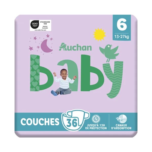 PRODUCTO ALCAMPO Baby Pañales talla 6 (13-27 kg) 36 uds. - 1 ud - Imagen del producto en Findit
