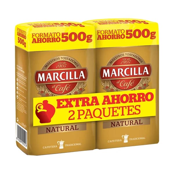 MARCILLA Café molido natural pack de 2uds x500 g. - 1 kg - Imagen del producto en Findit